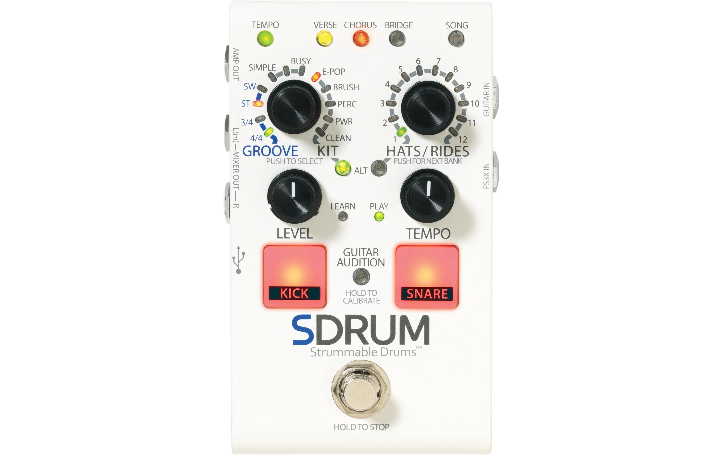 Pedal SDRUM<br>Drumcomputer im Stompbox-Format