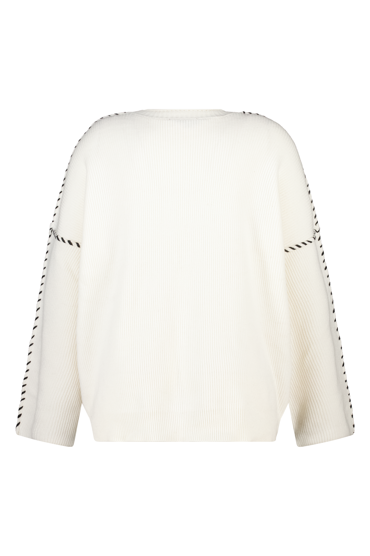 Trui met siernaden Cream