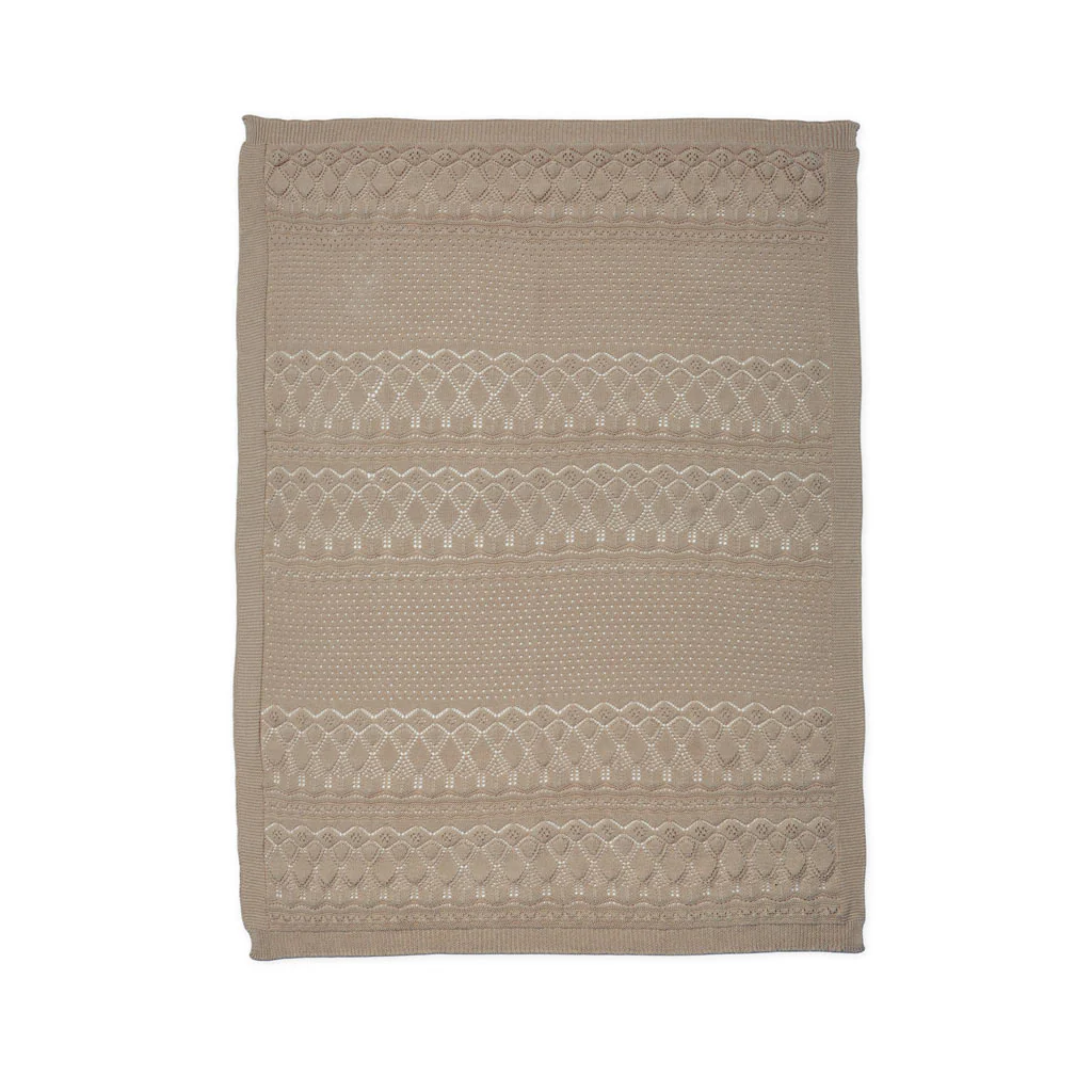 Pointelle Baby Striktæppe - GOTS - Hazel