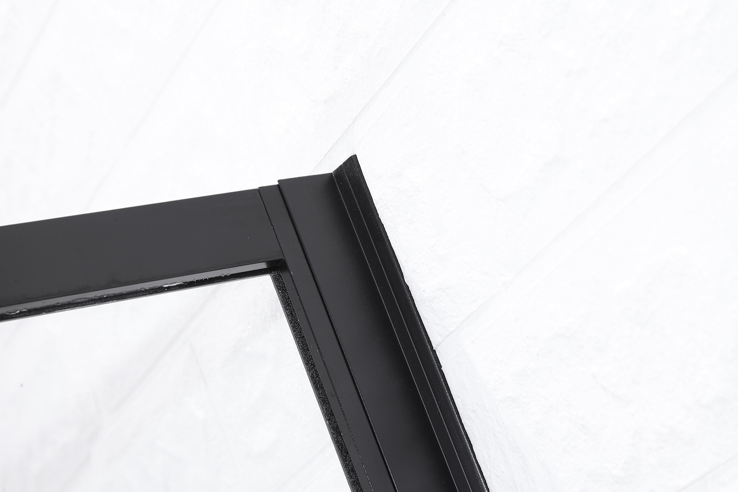 Saniclear Nero 100x90 douchecabine 8mm anti-kalk mat zwart 90cm