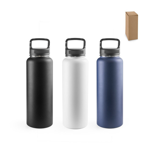 hi!dea 94283 - Bouteille en acier inoxydable recyclé à 90 % d'une grande capacité allant jusqu'à 1200 mL