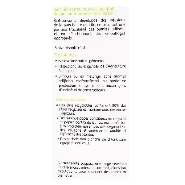 Vitavea - BioNutrisanté - Infusion Sauge - Respiratoire - 20 sachets