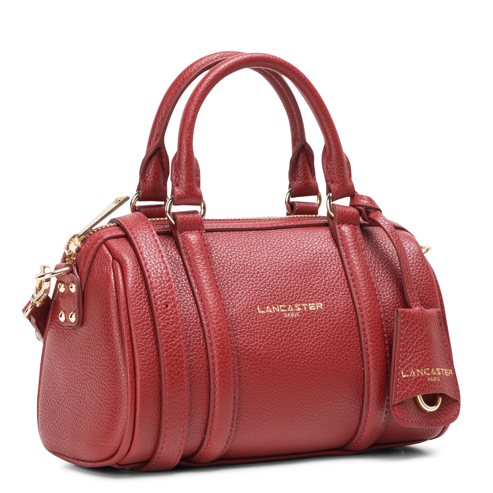 MILANO ANA - Petit sac polochon en cuir grainé| Rouge