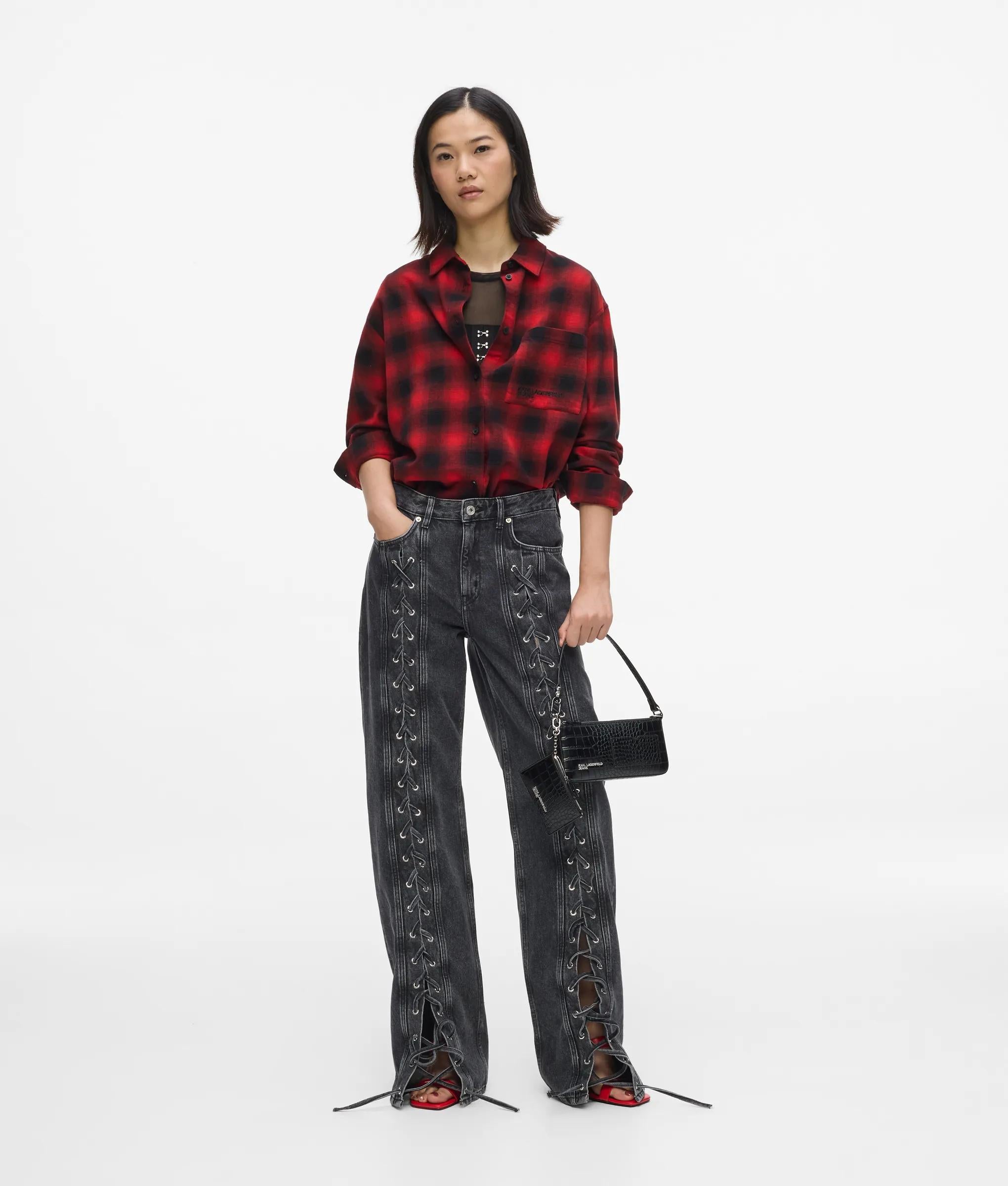 Overshirt met ruitjespatroon in relaxte stijl