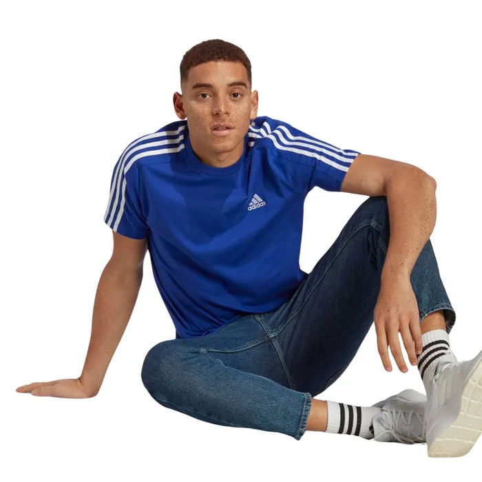 Adidas Essentials Single Jersey 3-Stripes Shirt Heren