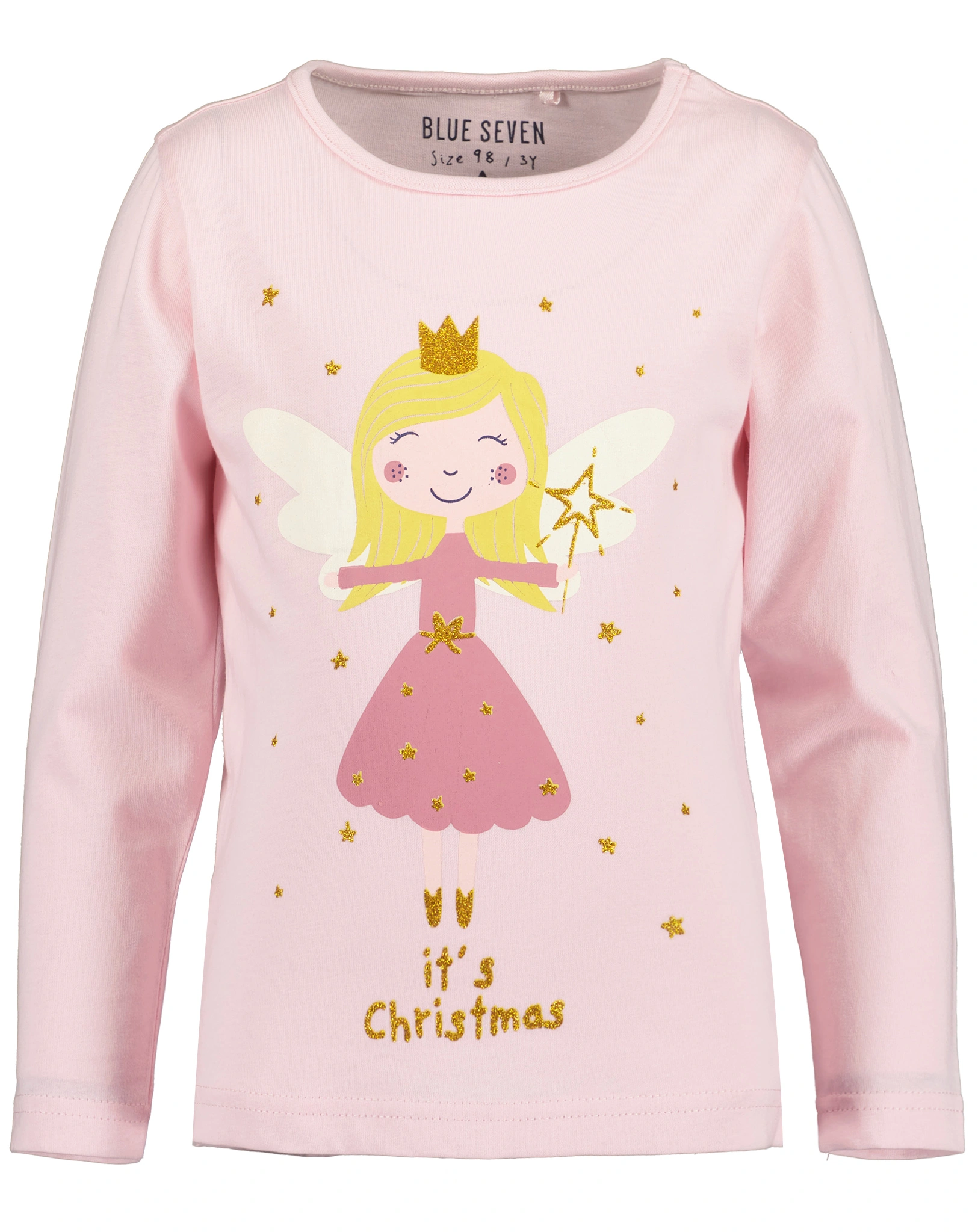Langarmshirt IT'S CHRISTMAS in rosa