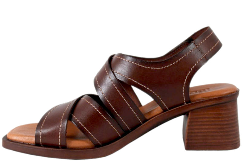 LBDK BRUN LET SANDAL I GLAT SKIND