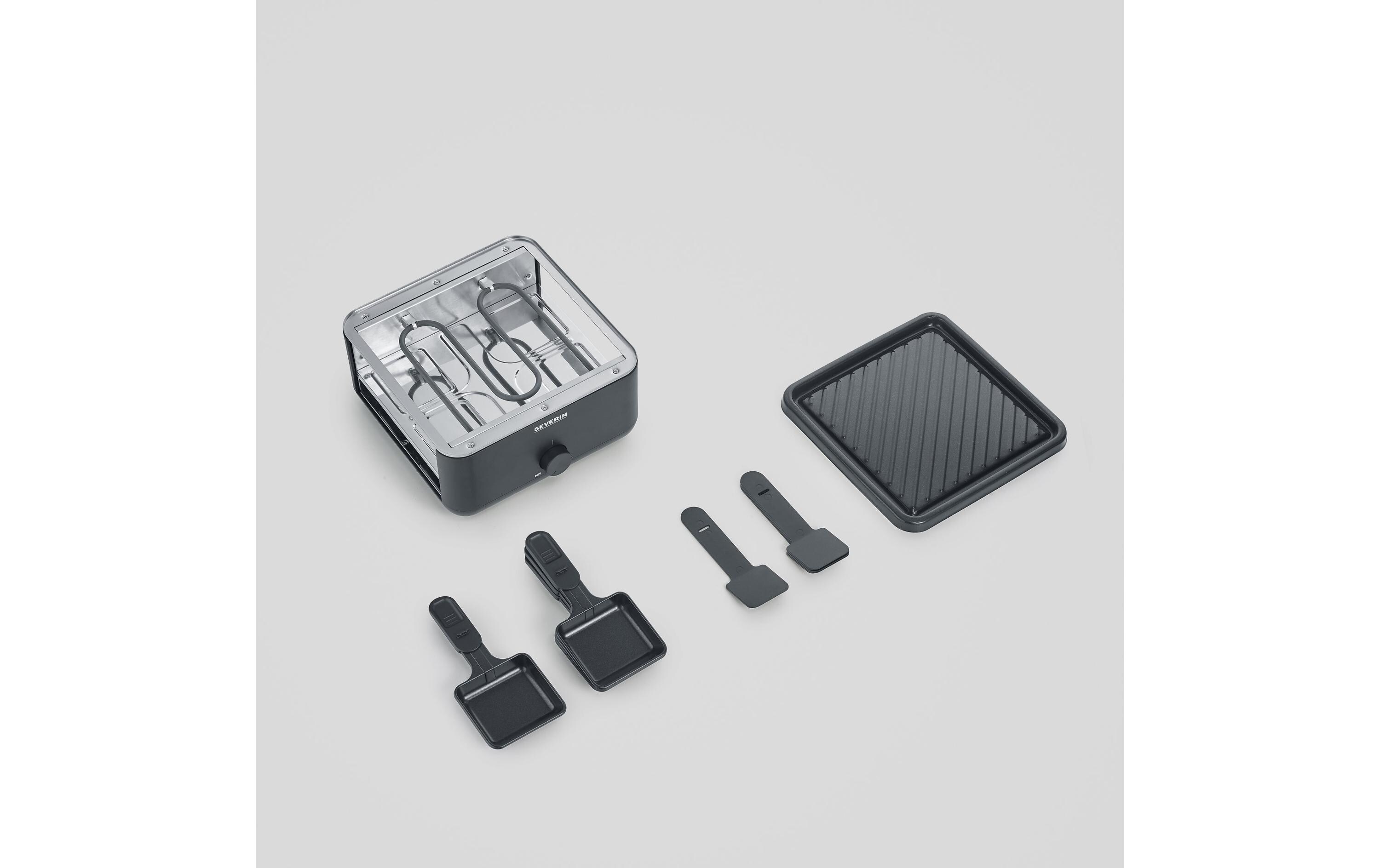 Racletteofen Black Line Lite Mini RG 2360 4 PersonenRaclettegrill mit 800 W Leistung