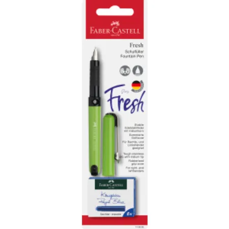 Faber-Castell Schulfüller Fresh + Patronen, 1 Stück, 4-fach sortiert