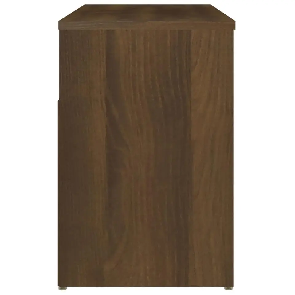 vidaXL - Schoenenbank - Bruin - Bewerkt hout - 80 x 30 x 45 cm