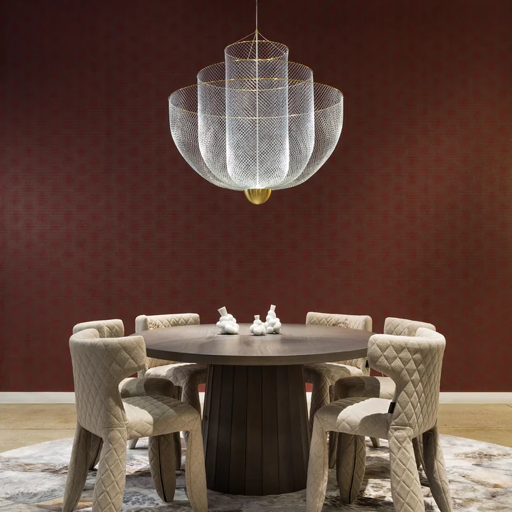 Moooi - Meshmatics LED-Kronleuchter Ø 90 cm, Stahl / Messing