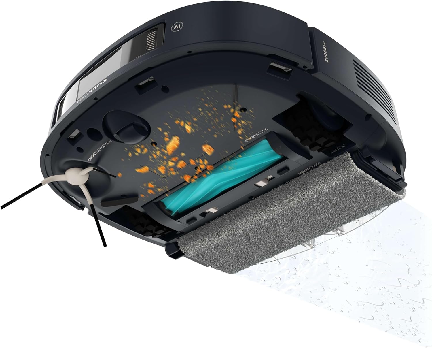 Cecotec Saugroboter und Wischroboter mit Selbstentleerungsstation, KI und Laser Conga Z100 X-Treme. Lasernavigation und Künstliche Intelligenz, 20000Pa, Professionelles Wischen, XXL Bimaterial-Mopp