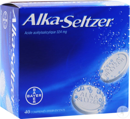 Bayer Healthcare Alka Seltzer 324mg Acide Acétylsalicylique 40 Comprimés Effervescents