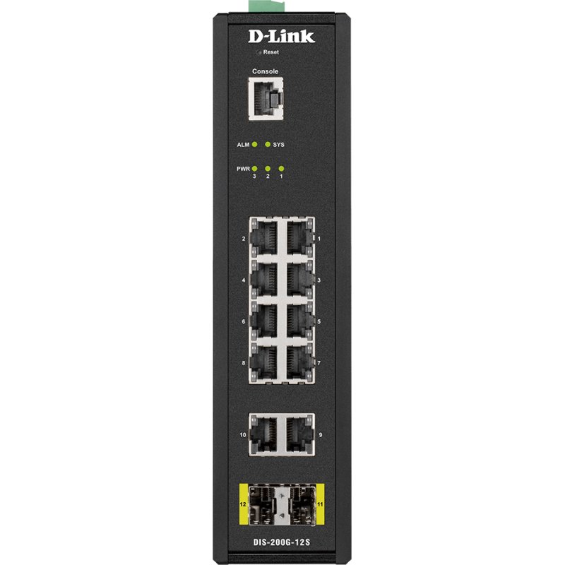 D-Link DIS-200G-12S commutateur réseau Géré L2 Gigabit Ethernet (10/100/1000) Noir