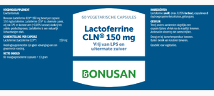Bonusan Lactoferrine 150mg Capsules 60CP