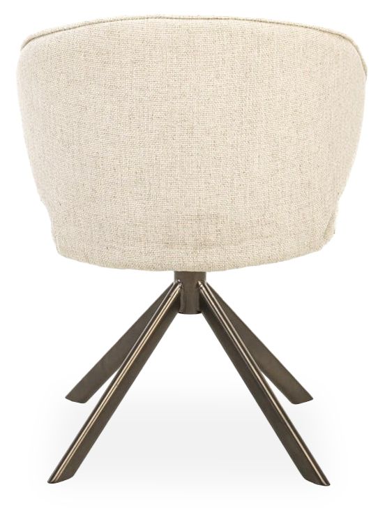 Eetkamerstoel Tyler Cream - bruin Hanok B62 x D61 x H79.5 cm