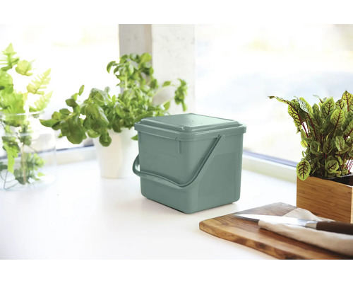 Rotho Bio-afvalbak, kunststof, 5 l, groen