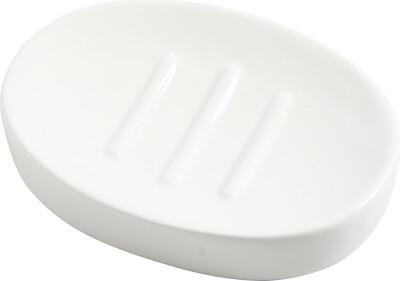 Sæbeskål - H 2,5 CM - L 13,5 CM - B 10 CM - Hvid - 1 Stk