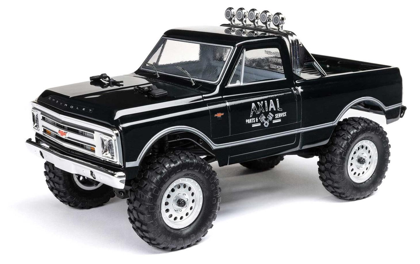 Scale Crawler SCX24 1967 Chevrolet C10 V2 Schwarz, RTR, 1:24<br>Kleiner 4wd Rock Crawler mit Chevy C10 Pick-up Karosserie