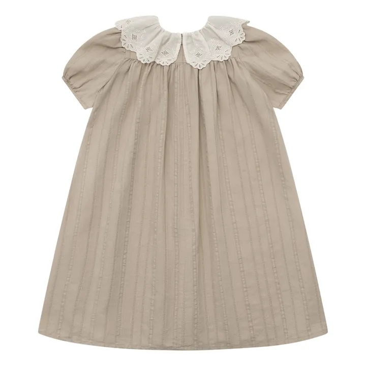 Louisiella Robe Byron Col Dentelle | Beige
