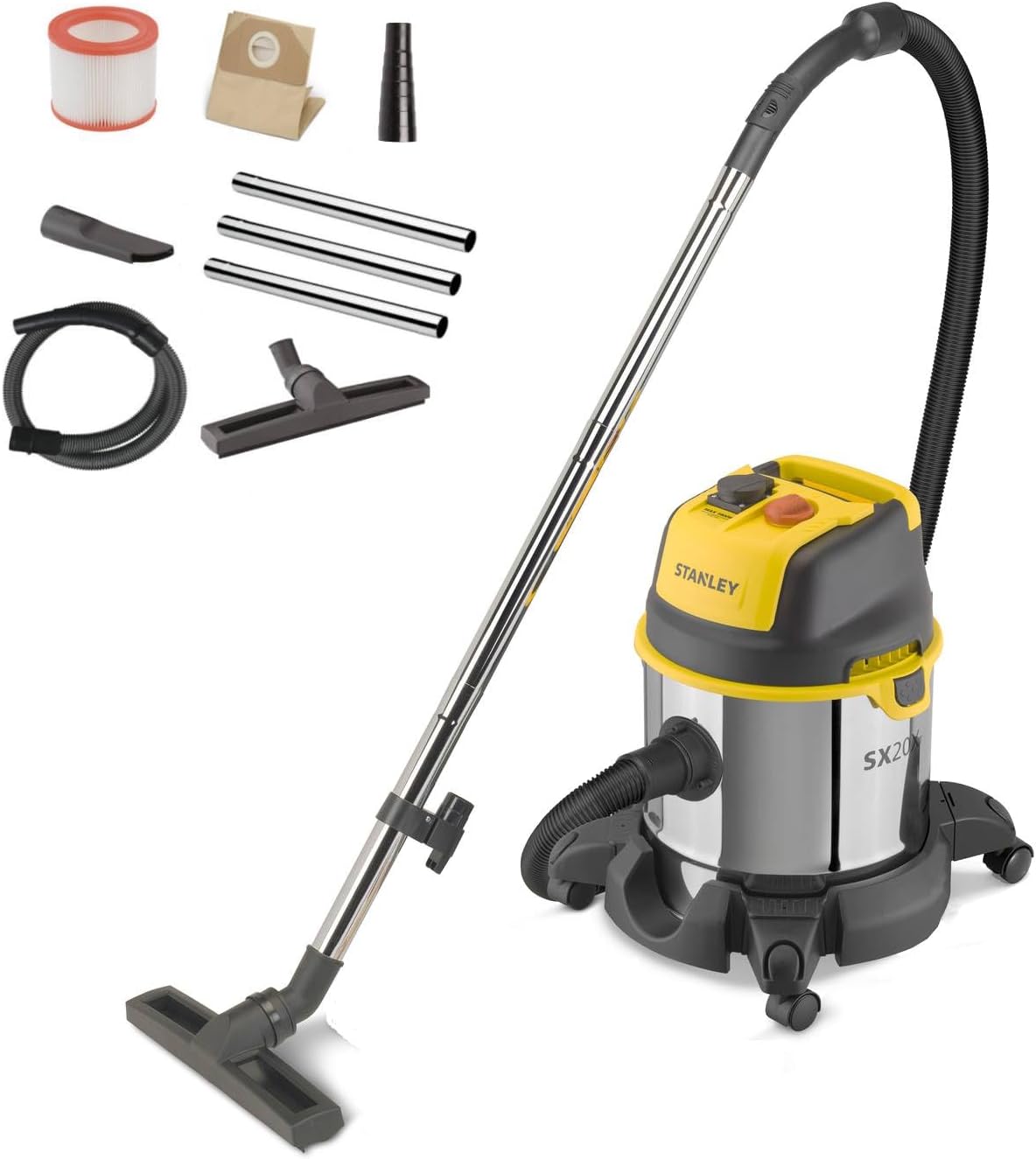 Stanley Nass und Trockensauger SXVC20XTE (1400 W, 20 l)