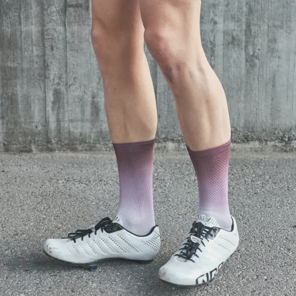 Chaussette vélo POC ESSENTIAL PRINT SOCK LONG GRADIENT GARNET RED
