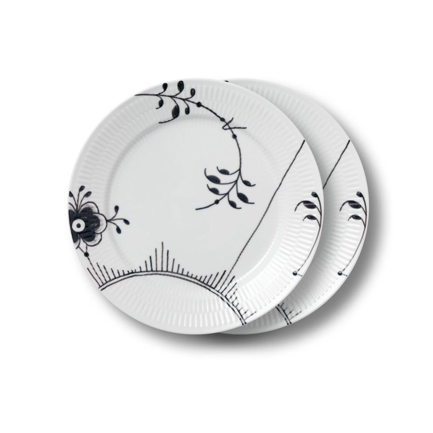 Royal Copenhagen  Sort Mega Riflet Deko 2 (2-pak) - 27 cm