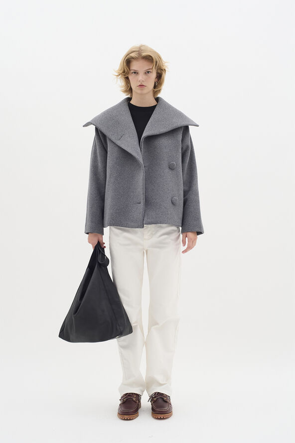 InWear PerryIW Short Coat Granite melange