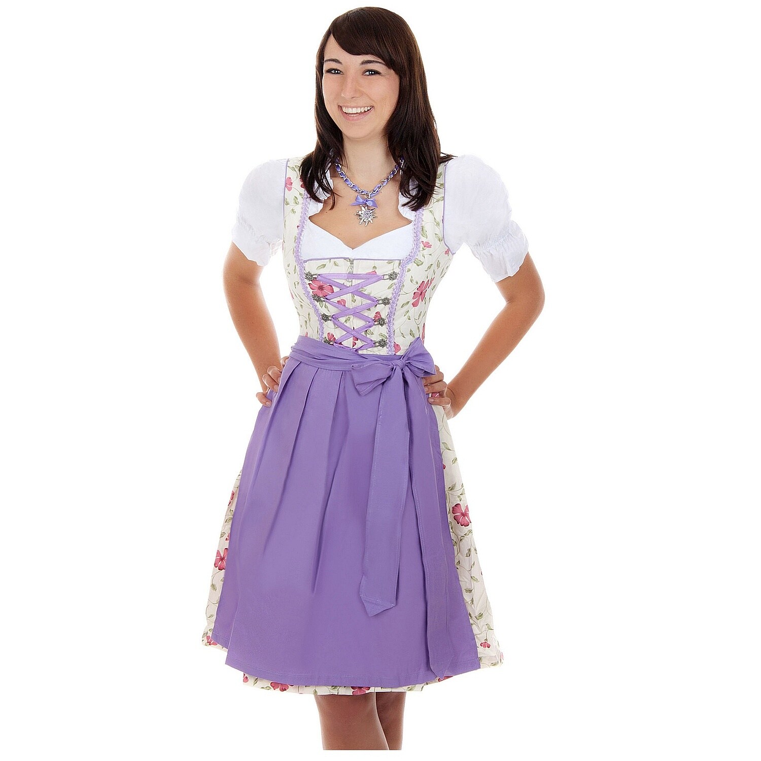 Mini Dirndl 3-teilig Blumen