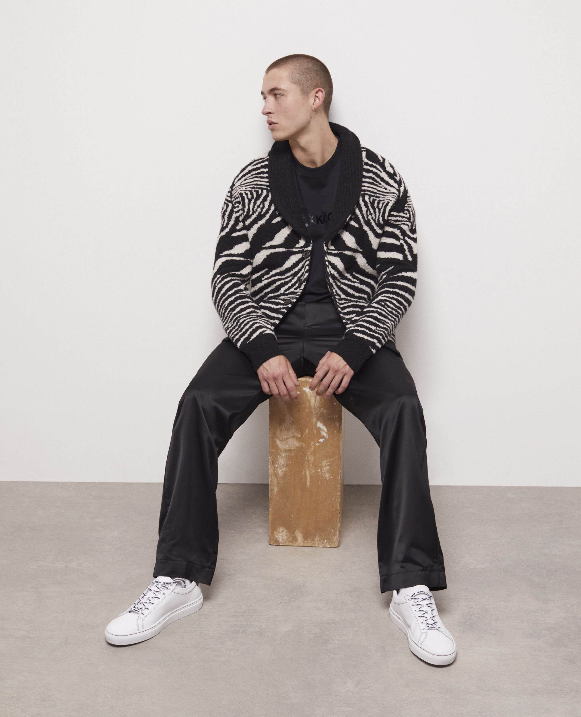 Pull en laine imprimé