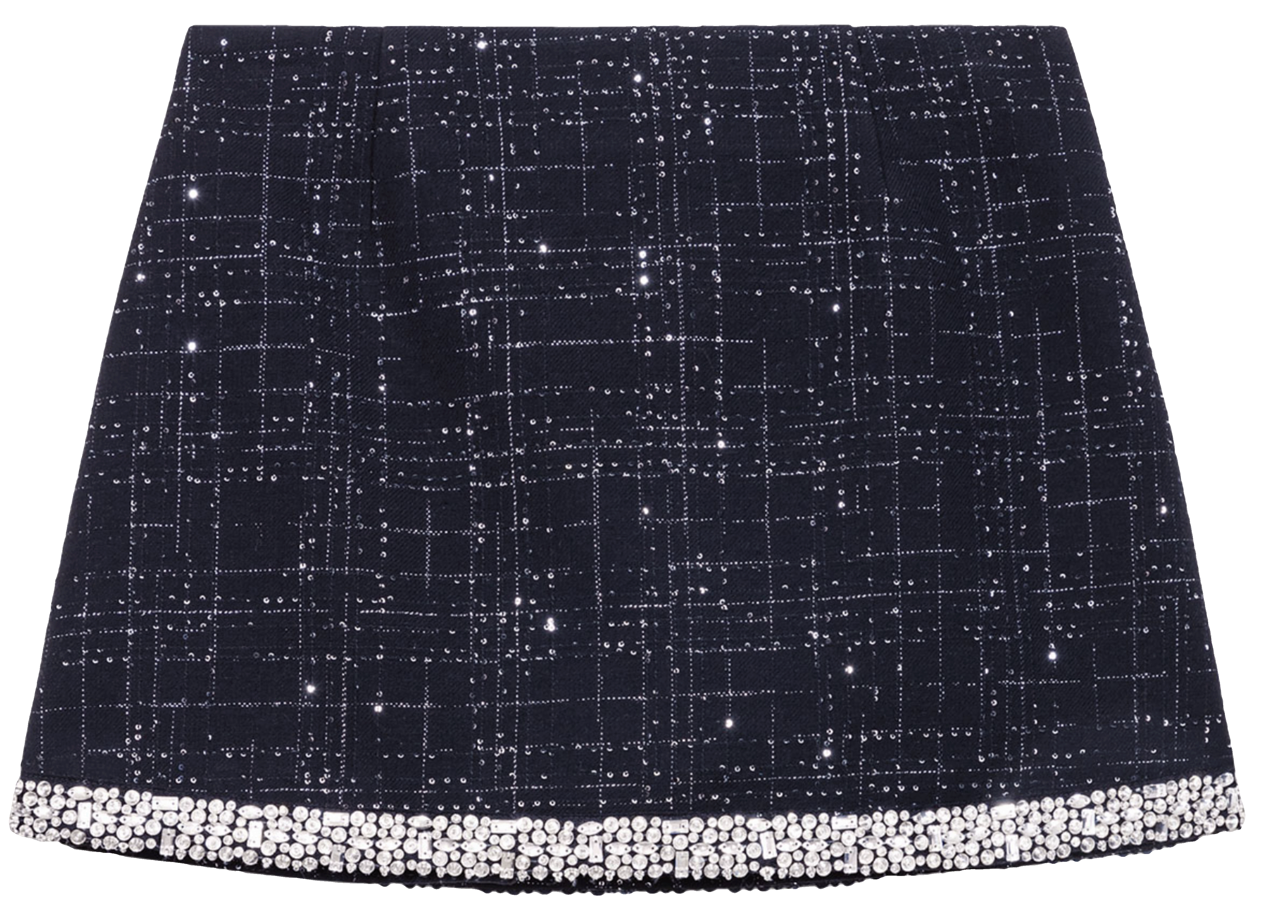 Jupe courte à strass | Noir