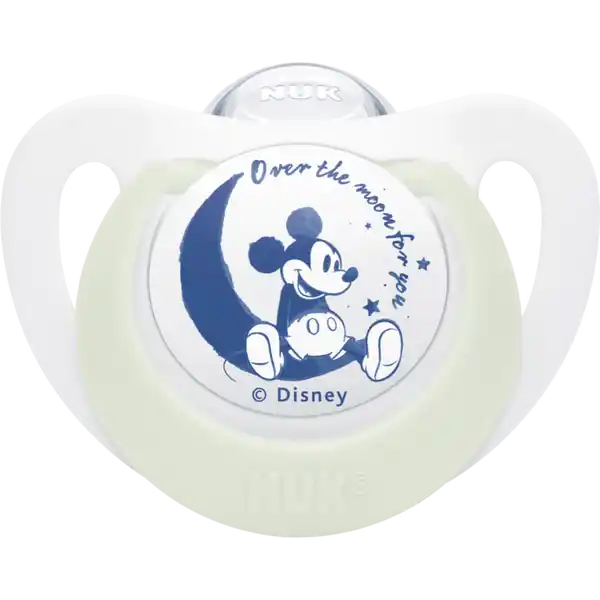 Disney Mickey Mouse Star Day & Night Silikon-Schnuller, 18-36 Monate