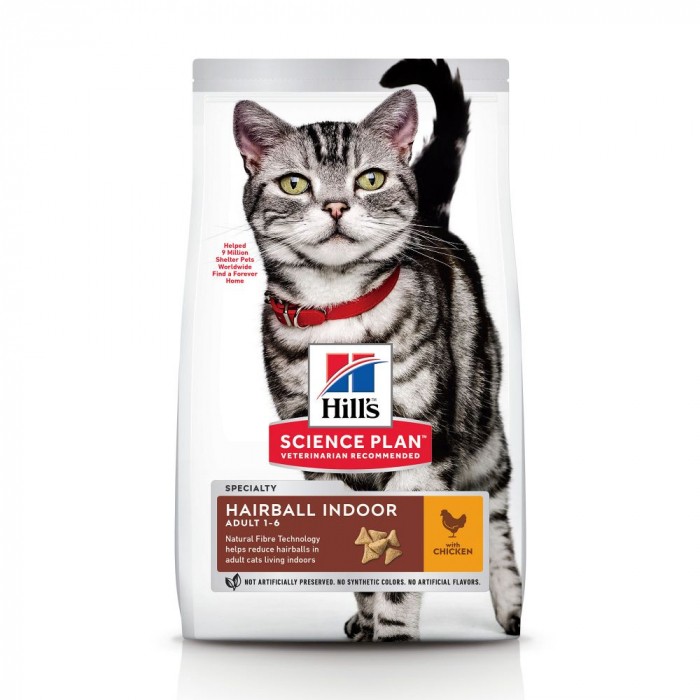 HILL'S Science Plan Hairball Indoor Adult au Poulet - Croquettes pour chat