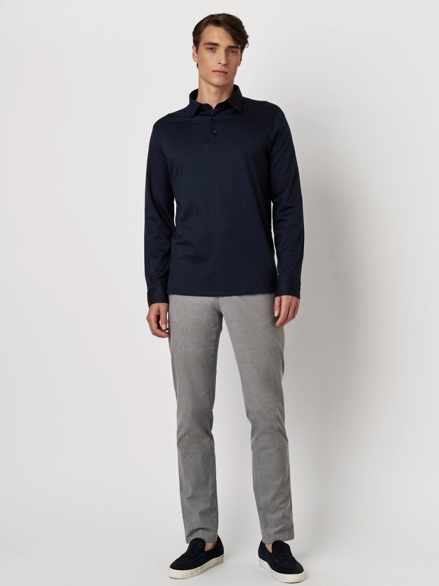 DESOTO Langarm-Poloshirt »Jerseypolo Essential Kent langarm«, Flexibler Stretch