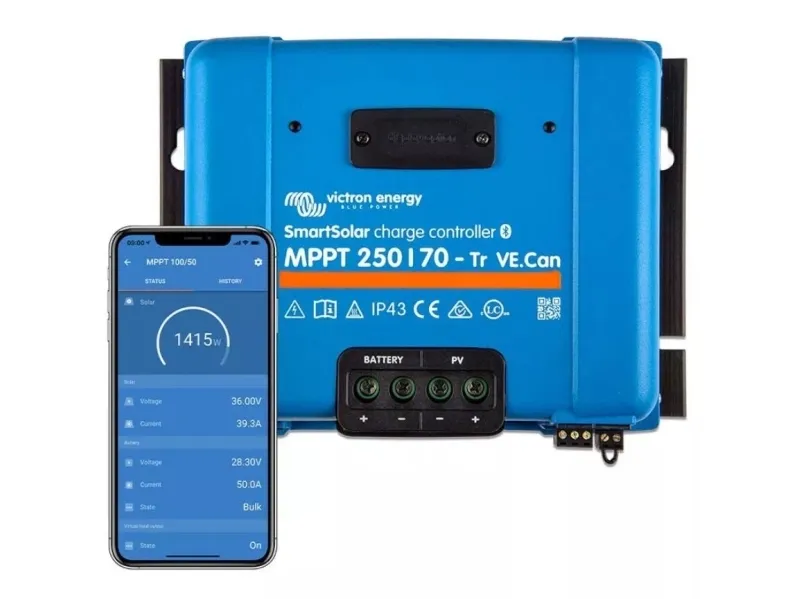 Victron Energy SmartSolar 250/70-Tr VE.Can Solcelle-opladningsregulator MPPT 12 V, 24 V, 48 V 70 A
