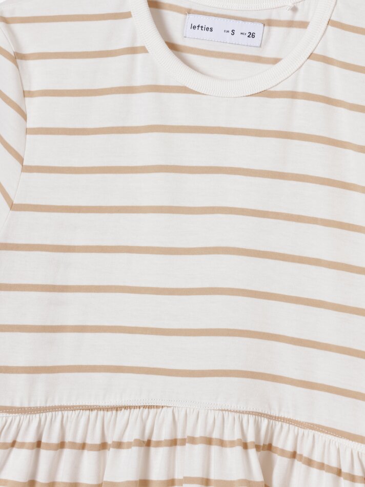Camiseta de maternidade estampada - Cru/bege