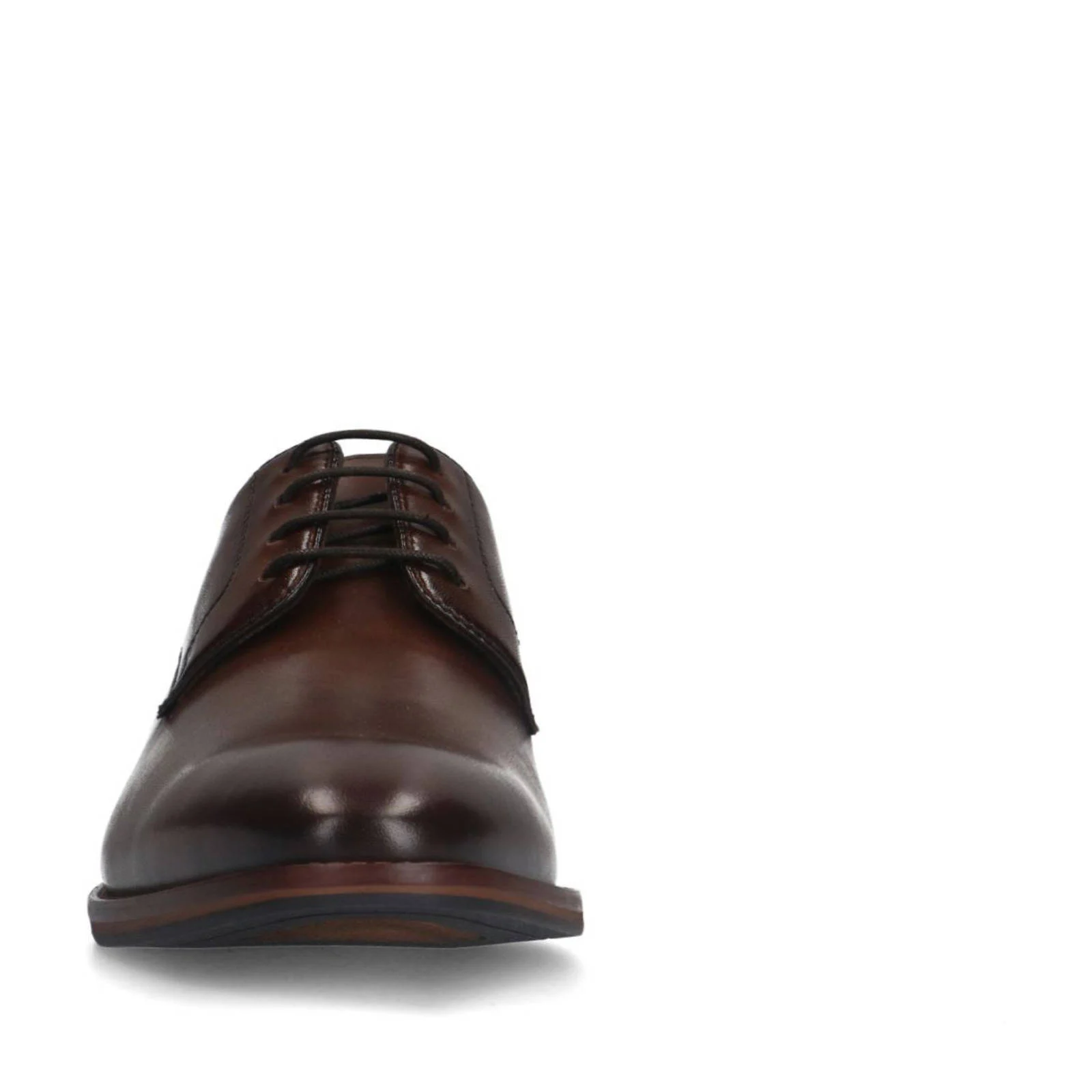 Manfield leren veterschoenen donkerbruin