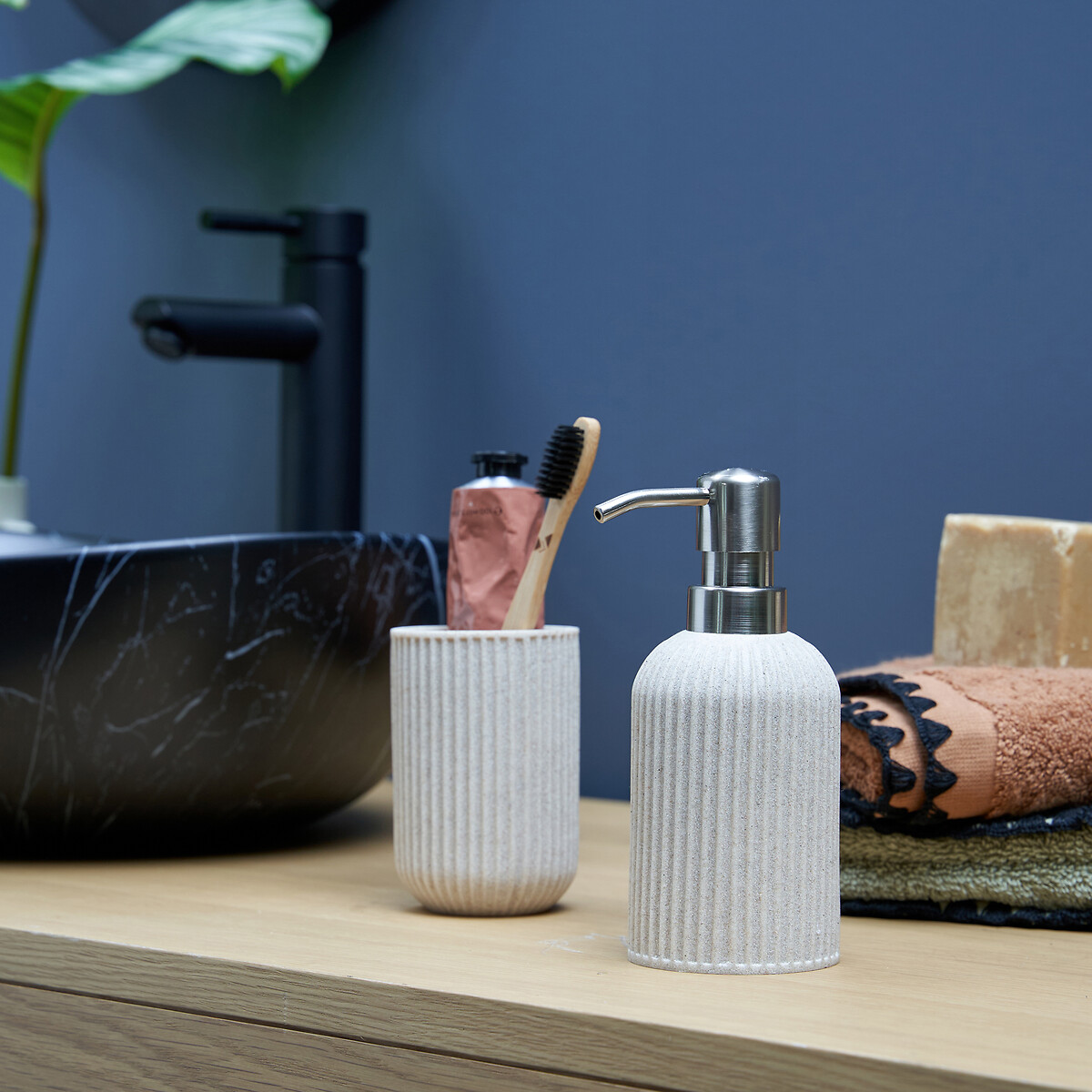 LA REDOUTE INTERIEURS<br>Conjunto de casa de banho, Pedra