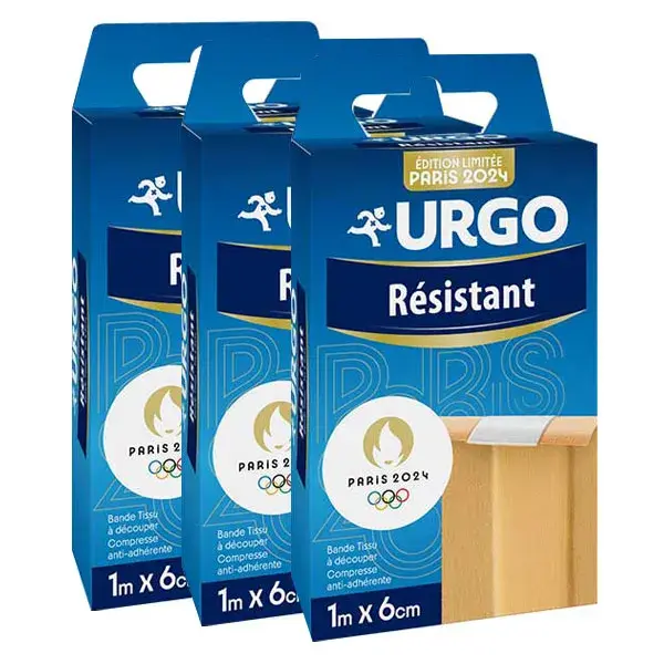 Curativo Urgo para Primeiros Socorros, Resistente e Recortável, 6cm x 1m - Pacote com 33 unidades