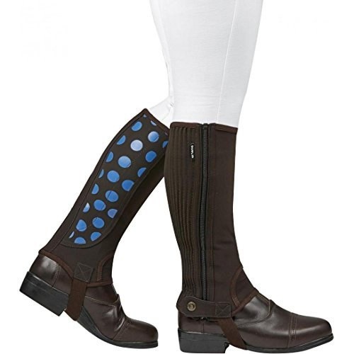 Meia-calça infantil de bolinhas marrom/azul