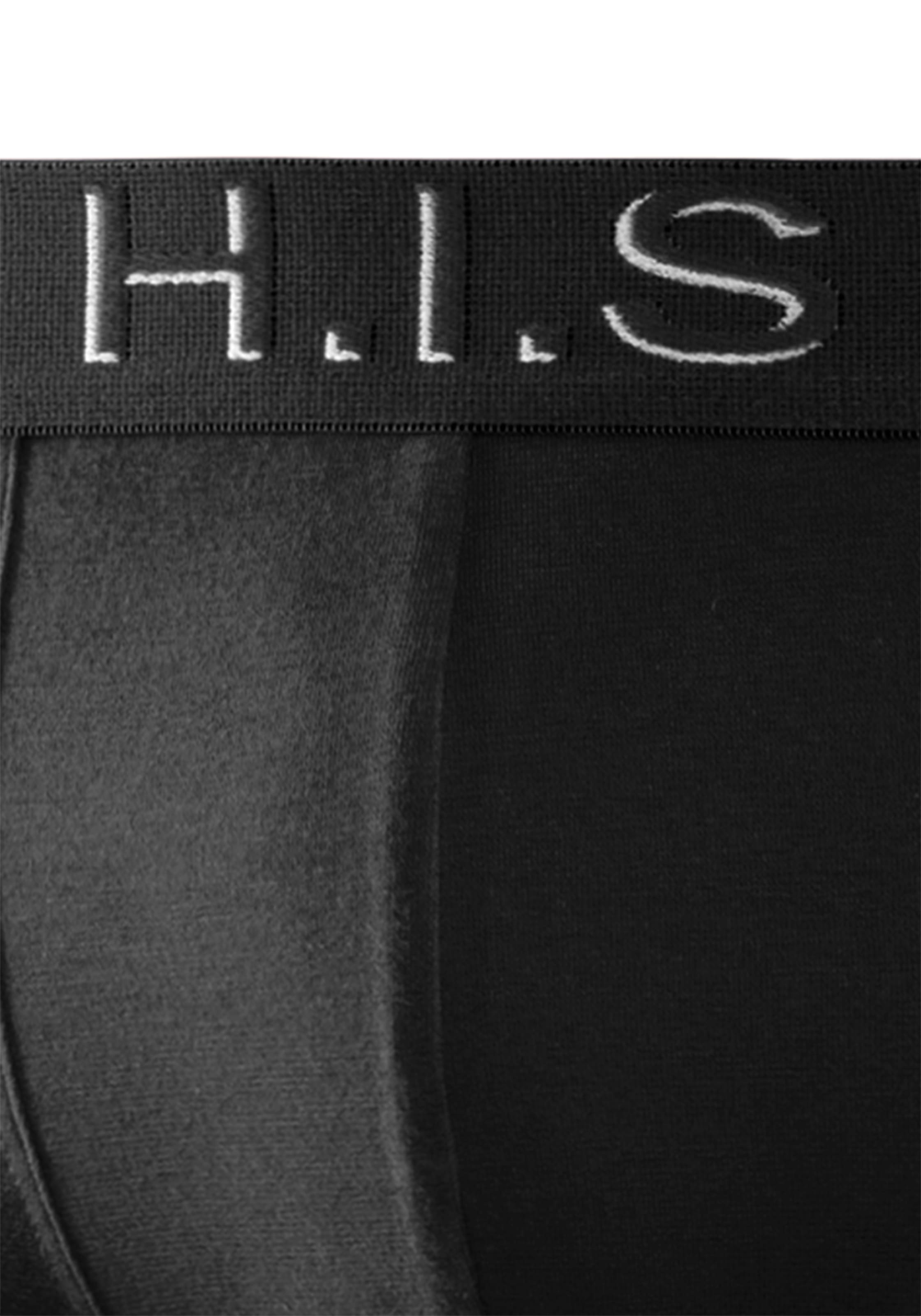 H.I.S Hipster, 5 Stk. knapp sitzende Boxershorts am Webbund mit Logoschriftzug mit 3D Effekt