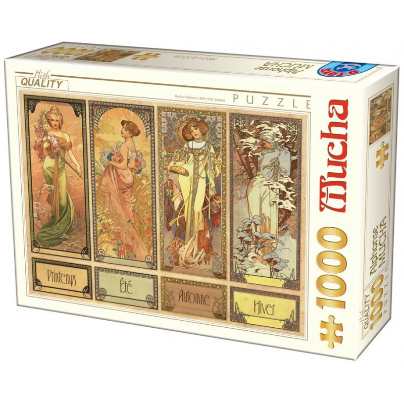 Puzzle 1000 pièces - Mucha - Saisons