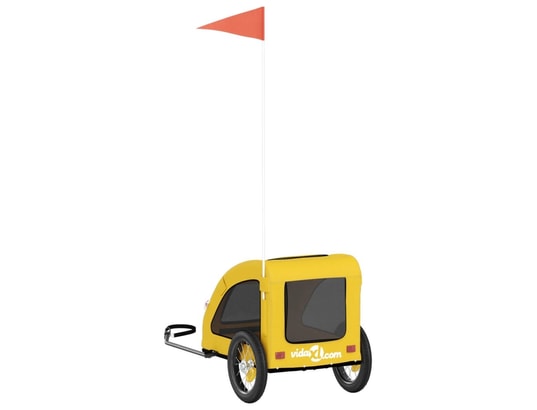 VIDAXL - Remorque de vélo pour chien jaune tissu oxford et fer