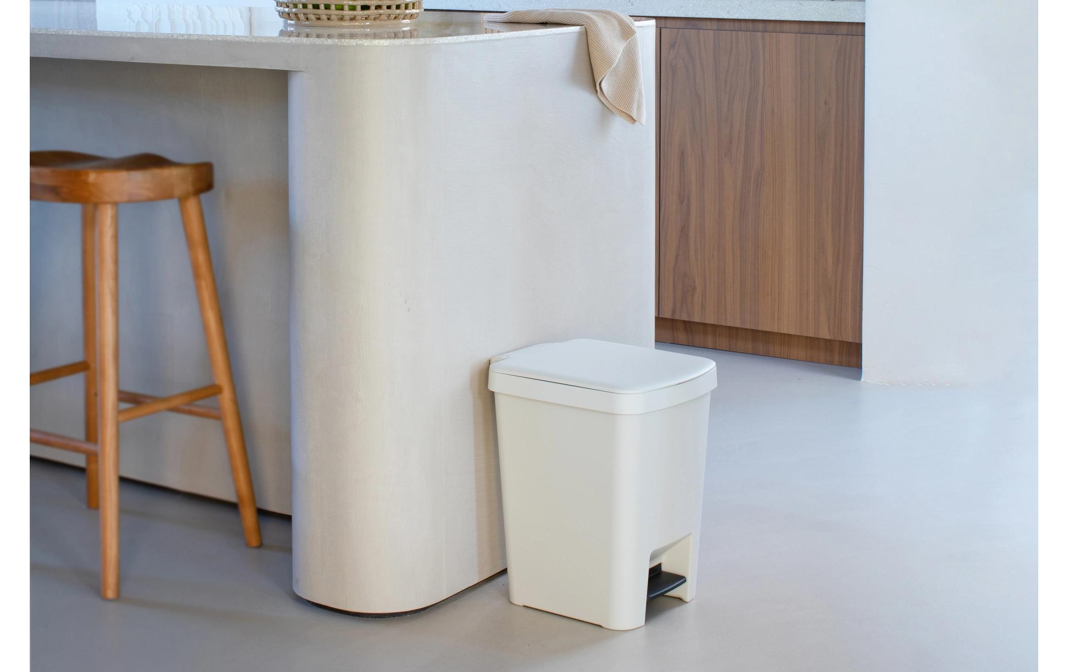 Recyclingbehälter StepUp 25 l, HellgrauTreteimer für Recyclingmaterialien