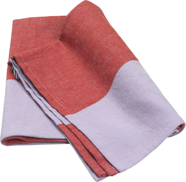 ferm LIVING Hale Tea Towel - Red/Lilac Red/lilac