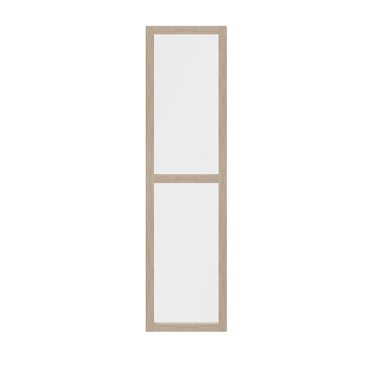 Porte battante verre transparent effet chêne GoodHome Atomia H. 187,2 x L. 49,7 cm