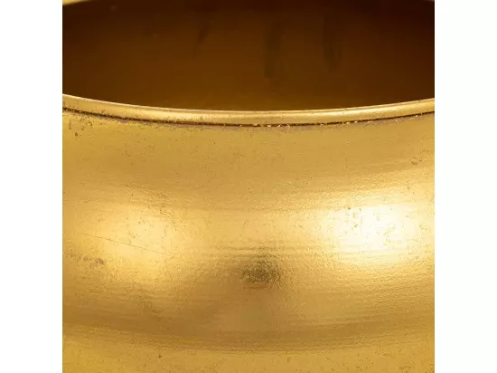 Cache-pot avec support en métal doré 29x29x26.5h