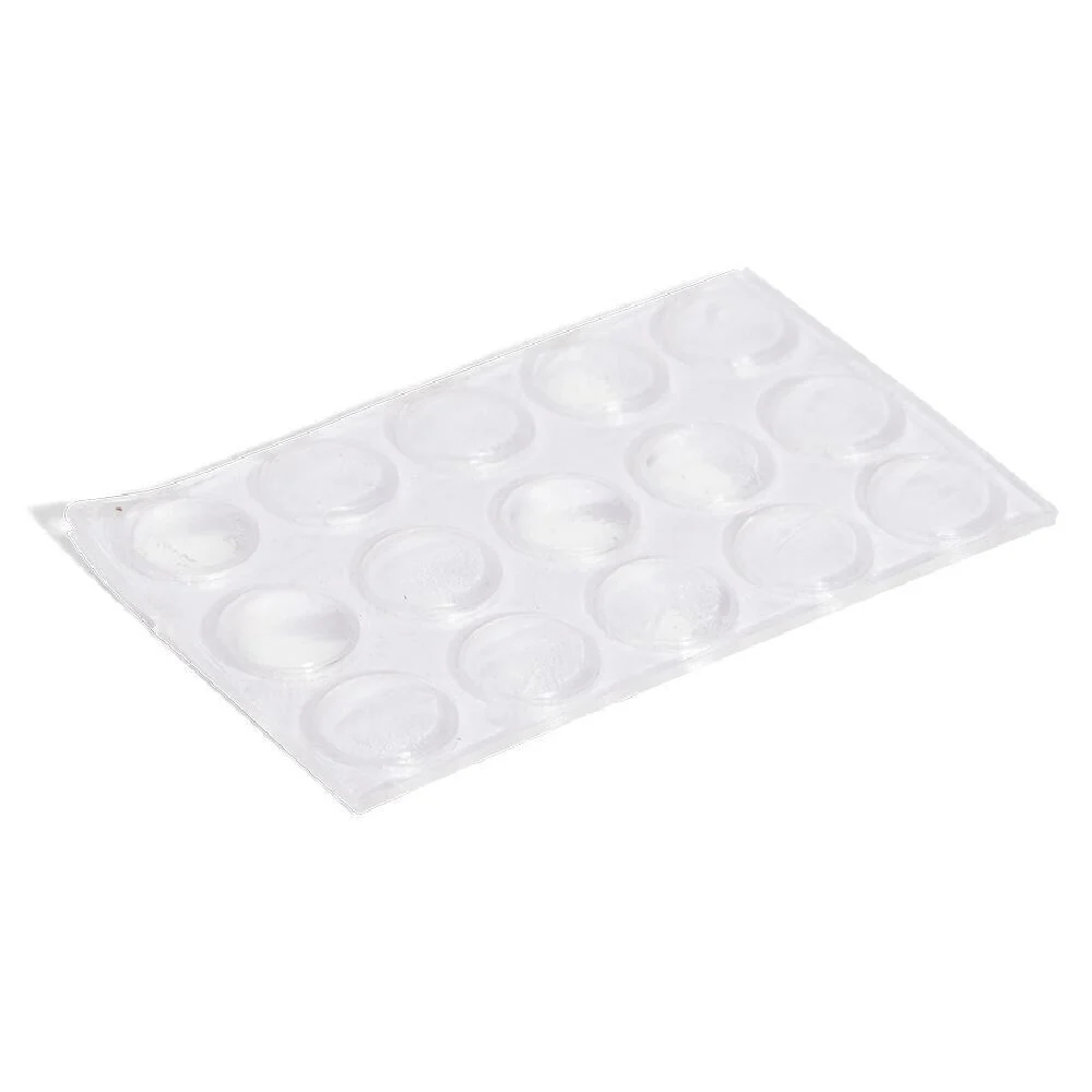 Lot de 12 pastilles antibruit adhésive transparente