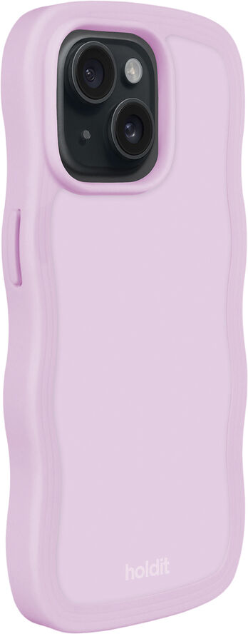 HoldIt Wavy Case iPhone 15/14/13 Lilla