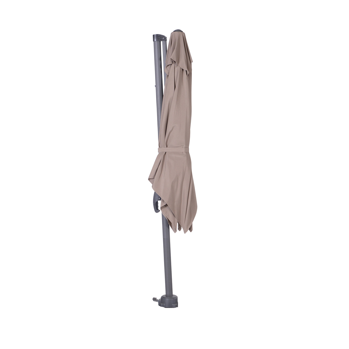 Garden Impressions Hawaii S donkergrijs taupe vierkante zweefparasol